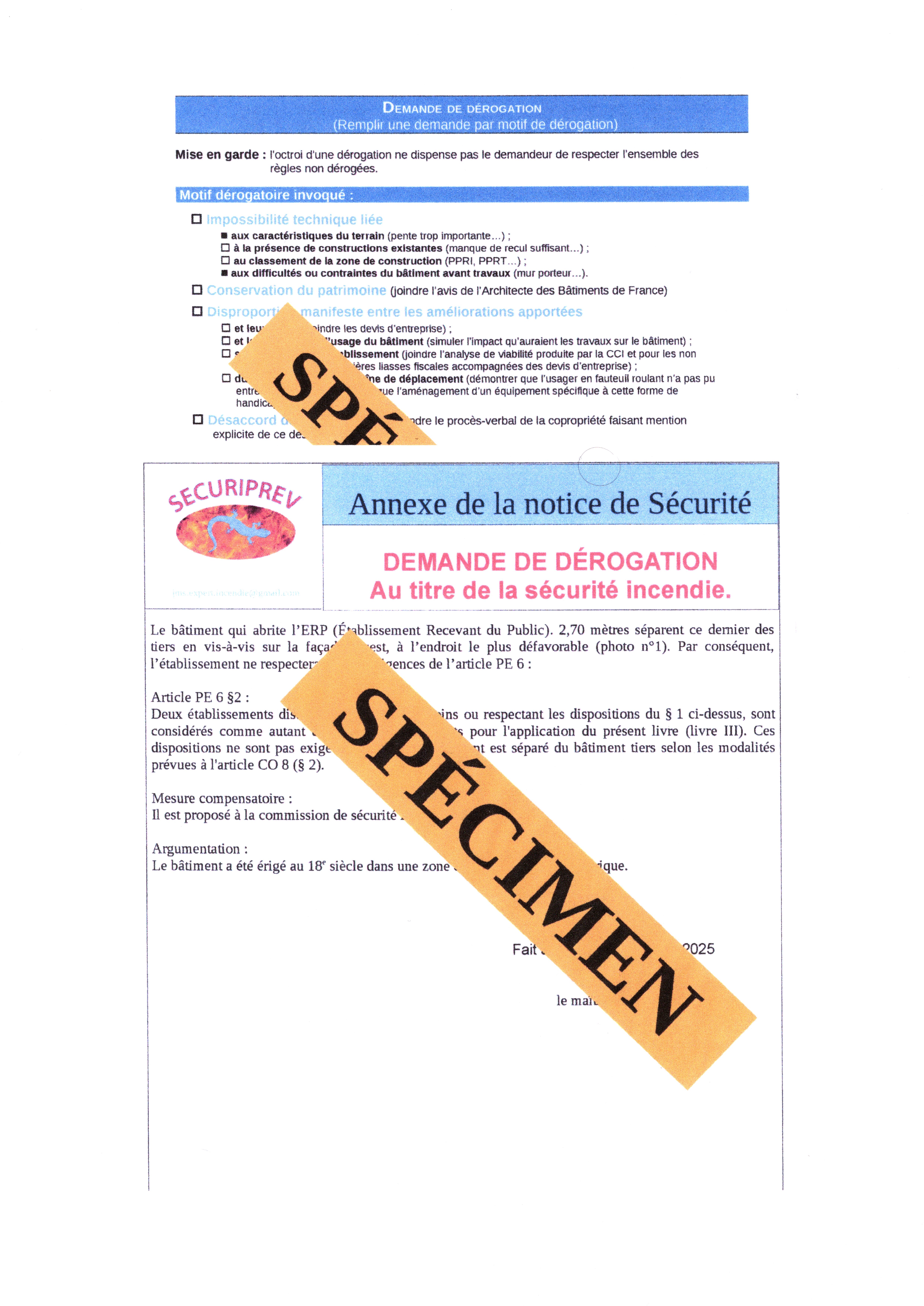 Une aide pour une demande de dérogation auprès d'une des deux commissions.